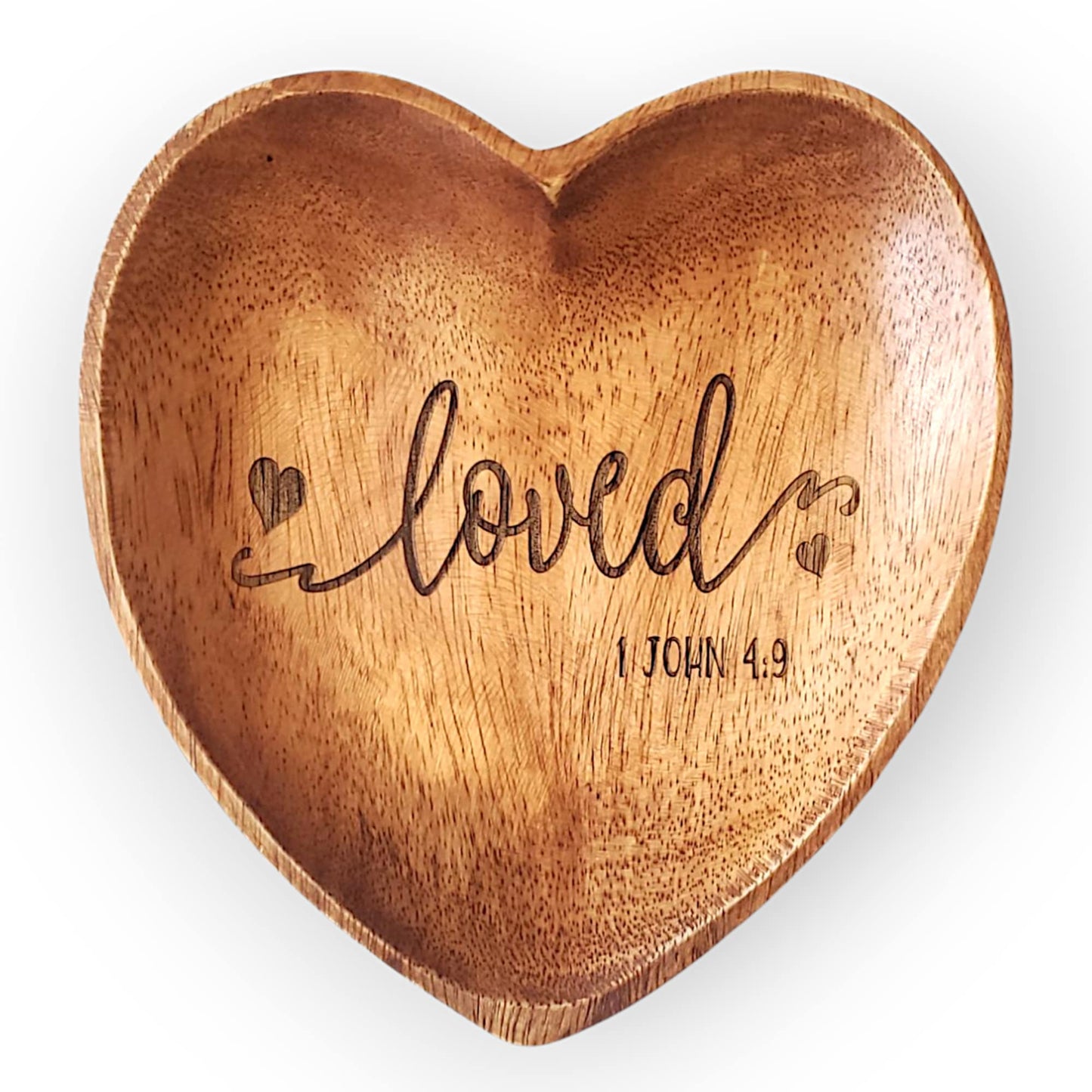 Heart-Shaped Bamboo Valet Trays – “Loved” Collection