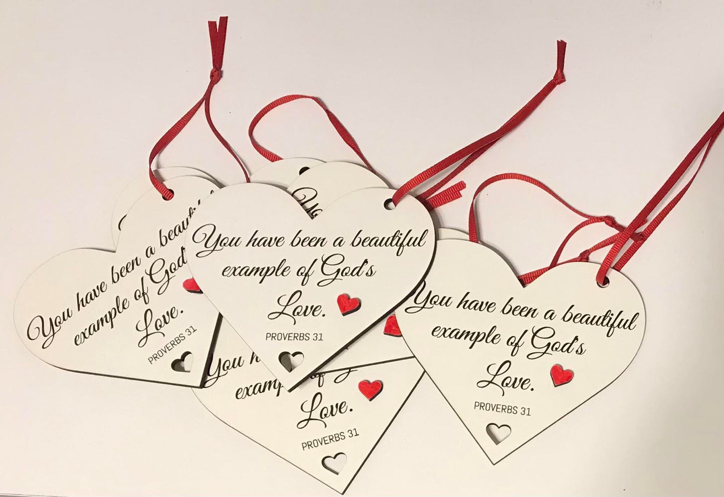 Proverbs 31 Wooden Heart Ornament