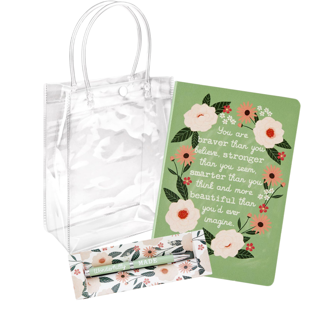 Inspirational Satin Journal, Pen & Tote Set