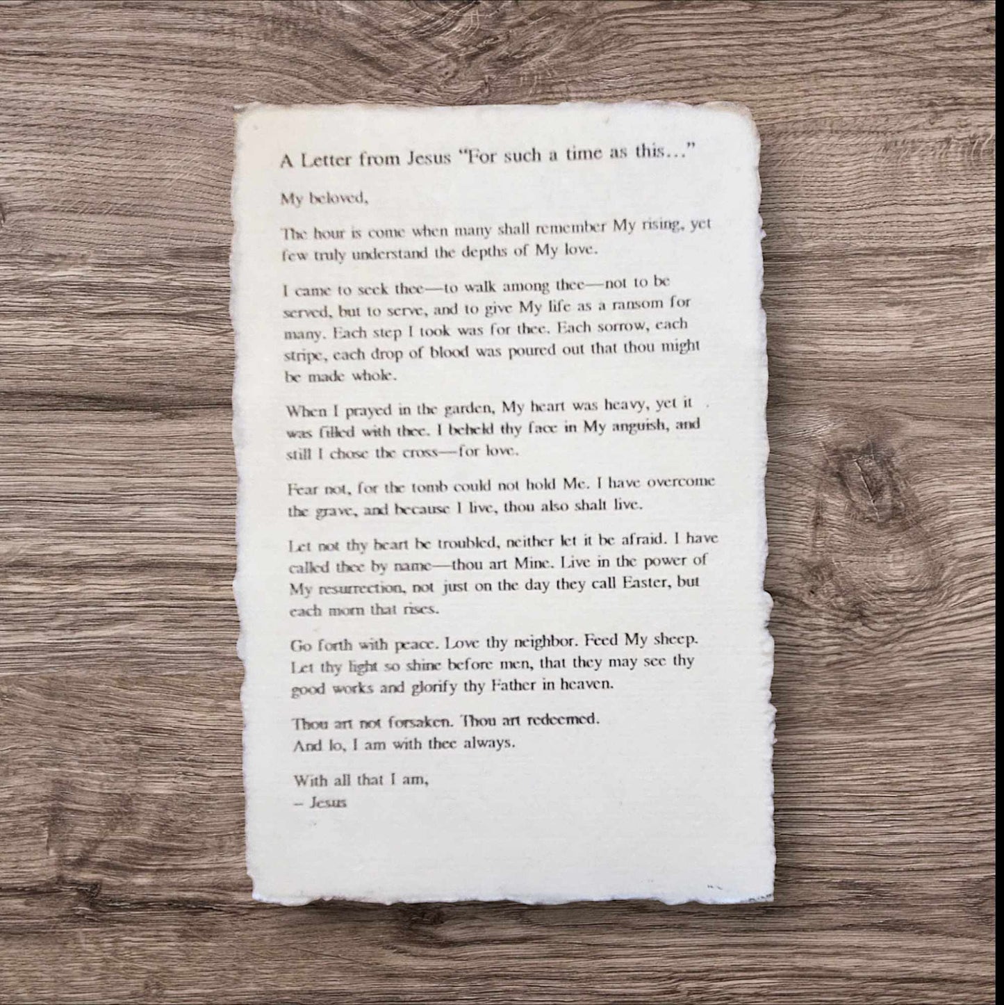 Easter Letter from Jesus and Resurrection Print