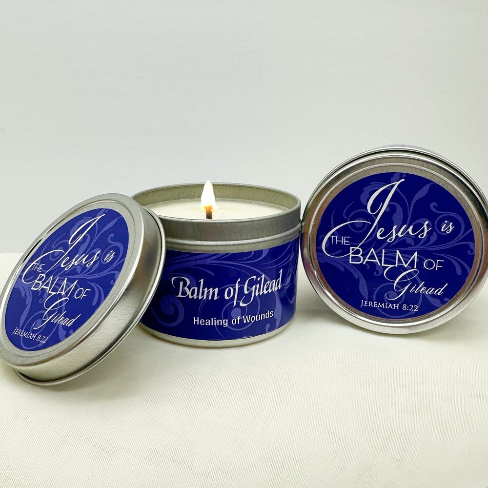 Scripture & Biblical Oil Tin Candle