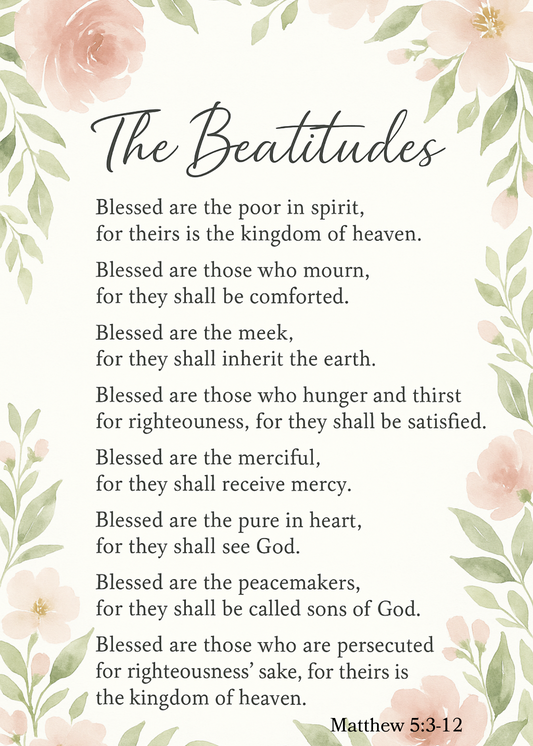 Beatitudes 5x7 Prints - (FREE download)
