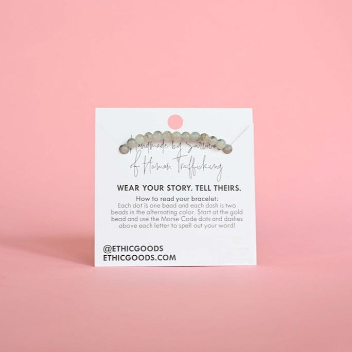 STRENGTH Morse Code Bracelet