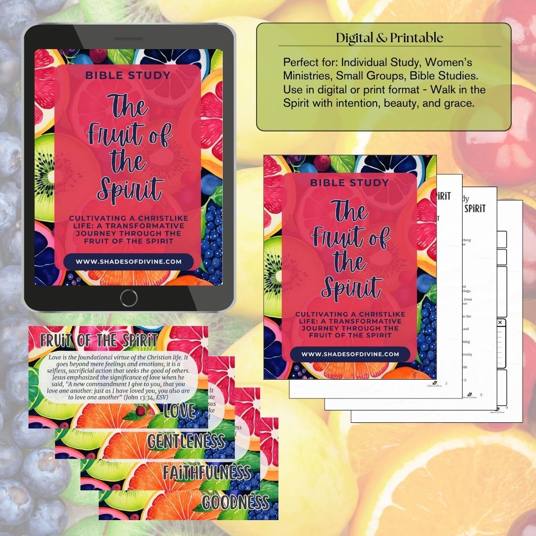 Digital Fruit of the Spirit Mini Bible Study & Prayer Card Set