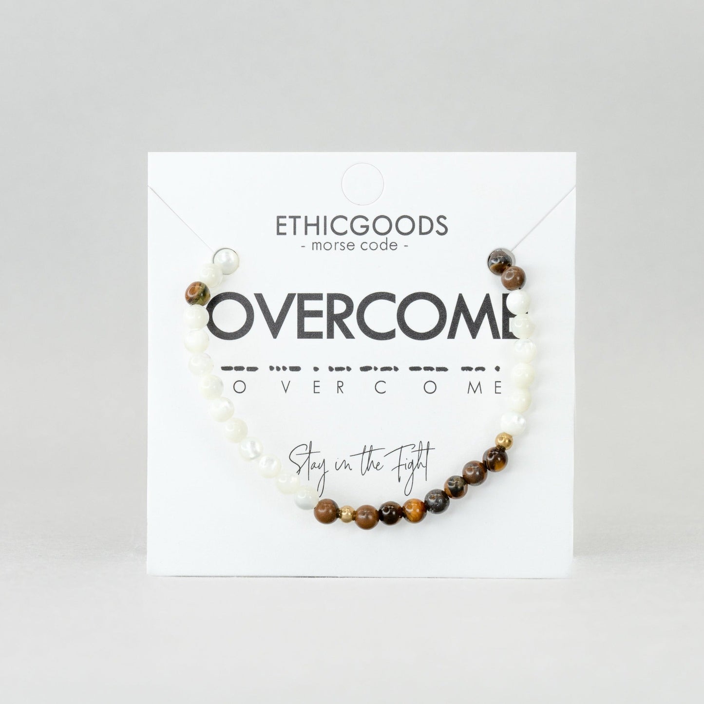 OVERCOME Morse Code Bracelet