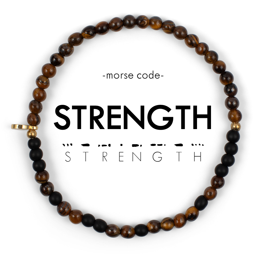 STRENGTH Men's Morse Code Bracelet