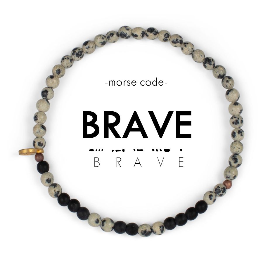 BRAVE Men's Morse Code Bracelet