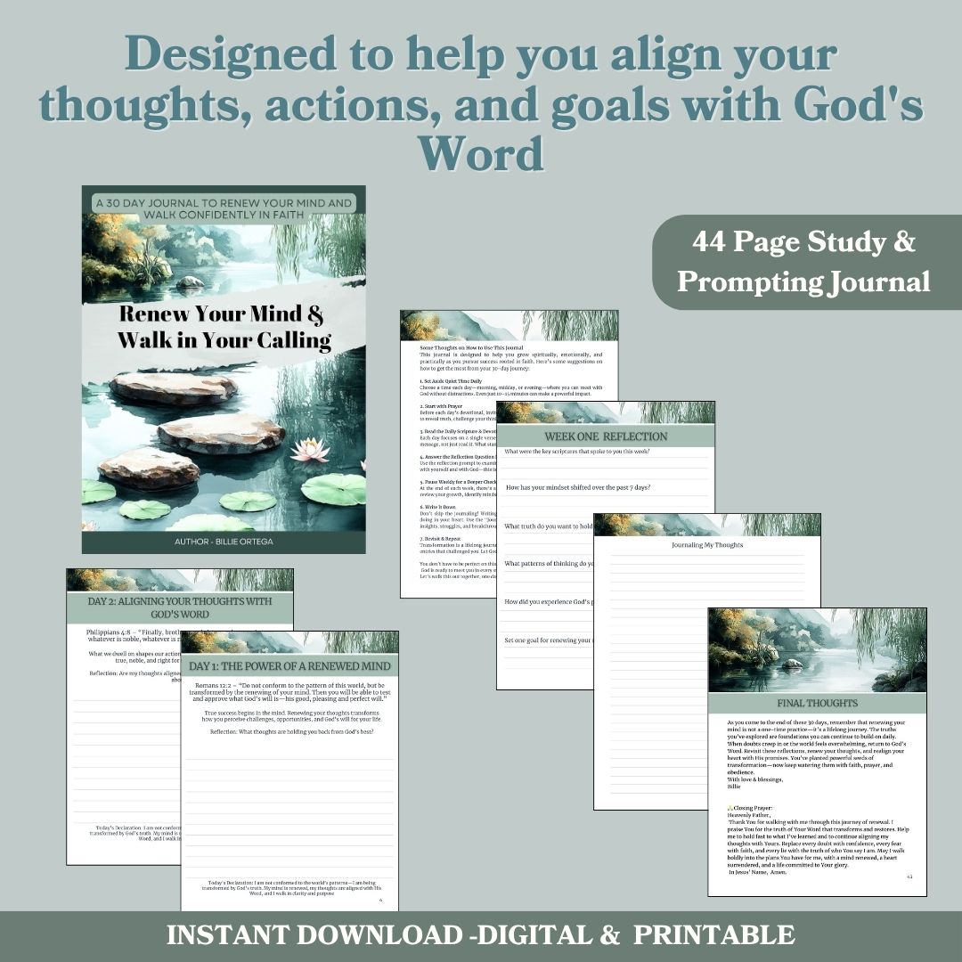 Renew Your Mind: A 30 Day Prompting Journal (Digital)