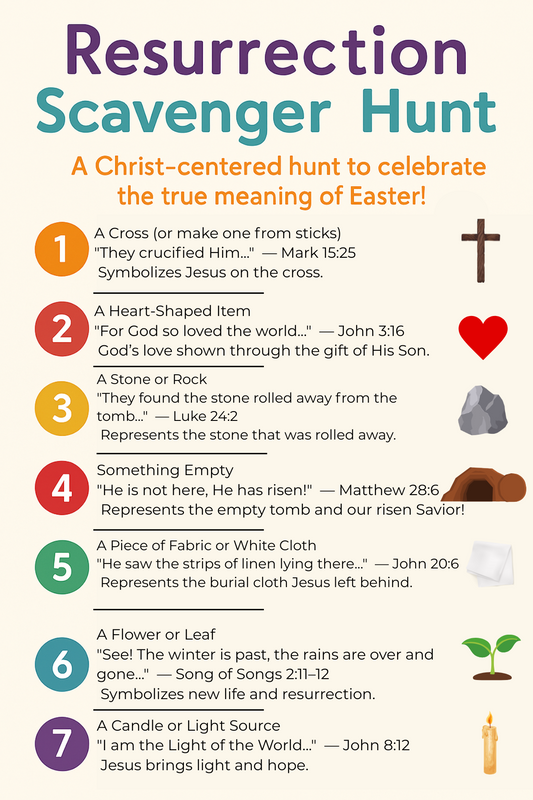 FREE Resurrection Story Scavenger Hunt (printable)