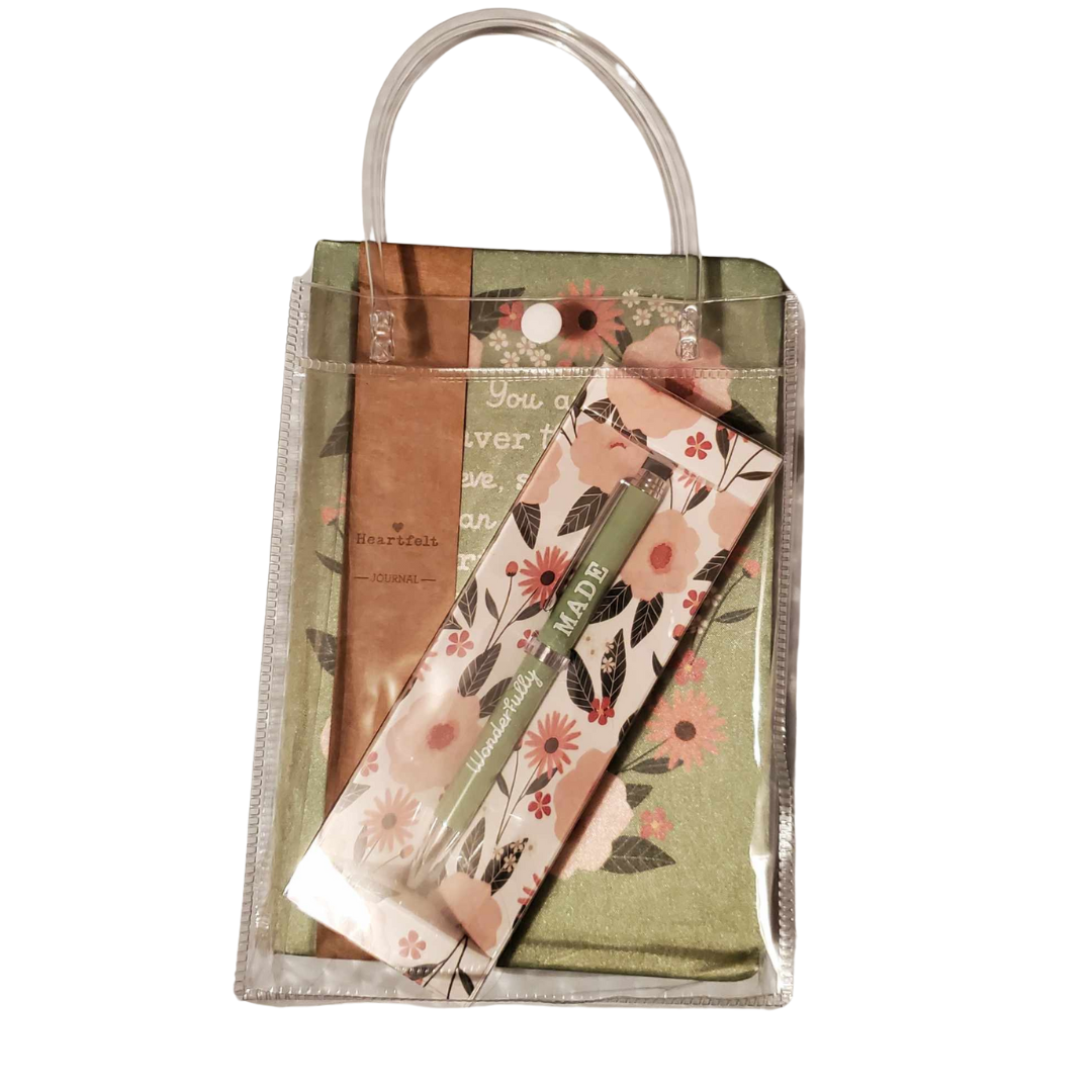 Inspirational Satin Journal, Pen & Tote Set