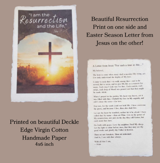 Easter Letter from Jesus and Resurrection Print