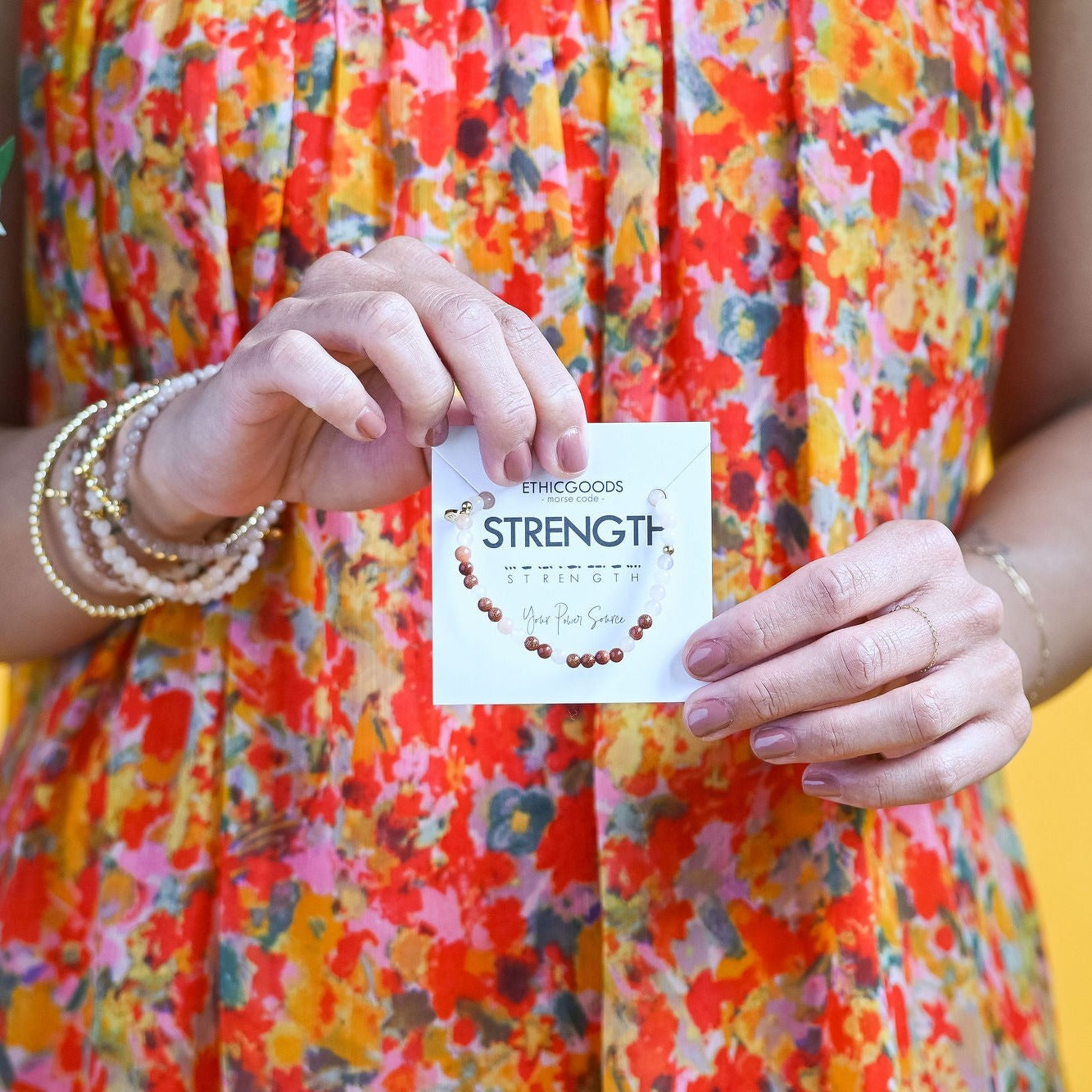 STRENGTH Morse Code Bracelet