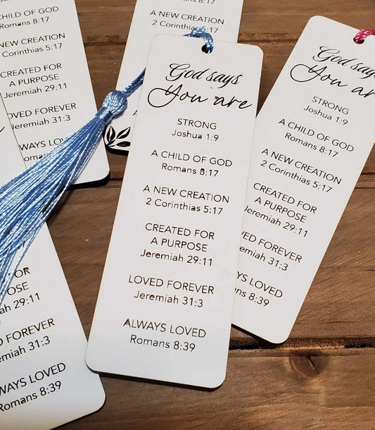 God says you are... wooden bookmark