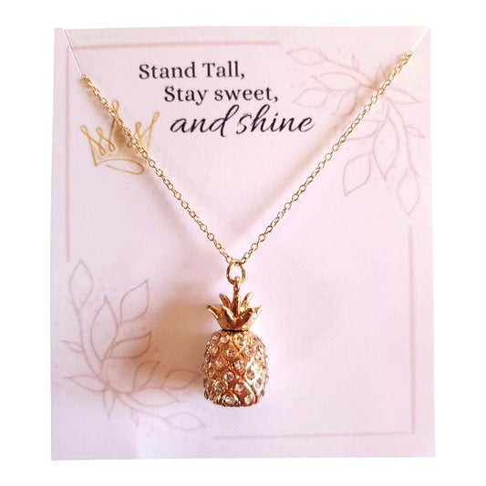 Stand Tall Pineapple Rhinestone Pendant