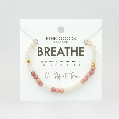 BREATHE Morse Code Bracelet