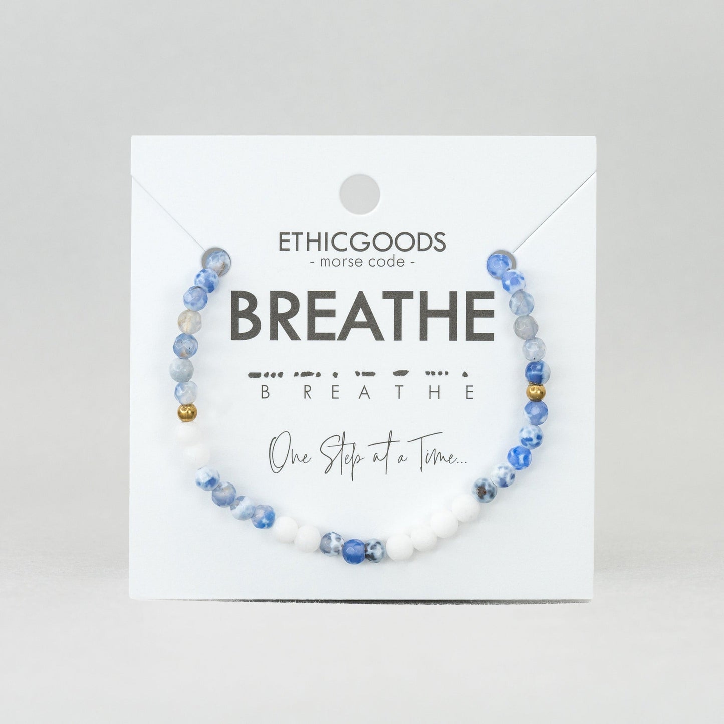 BREATHE Morse Code Bracelet