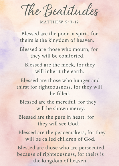 Beatitudes 5x7 Prints - (FREE download)