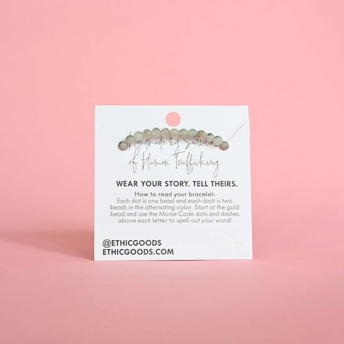 "KINDNESS " Morse Code Bracelet