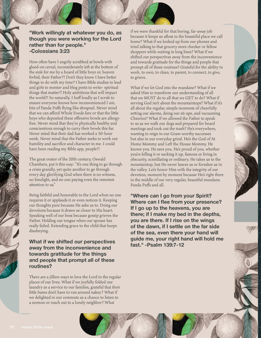 Every Little Seed - A magazine about seeing Jesus, cultivating friendship, and making art