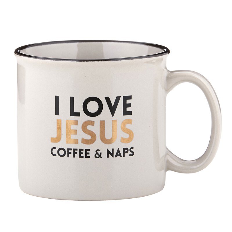 Campfire Mug - I Love Jesus, coffee and naps