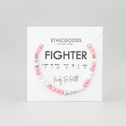 FIGHTER Morse Code Bracelet