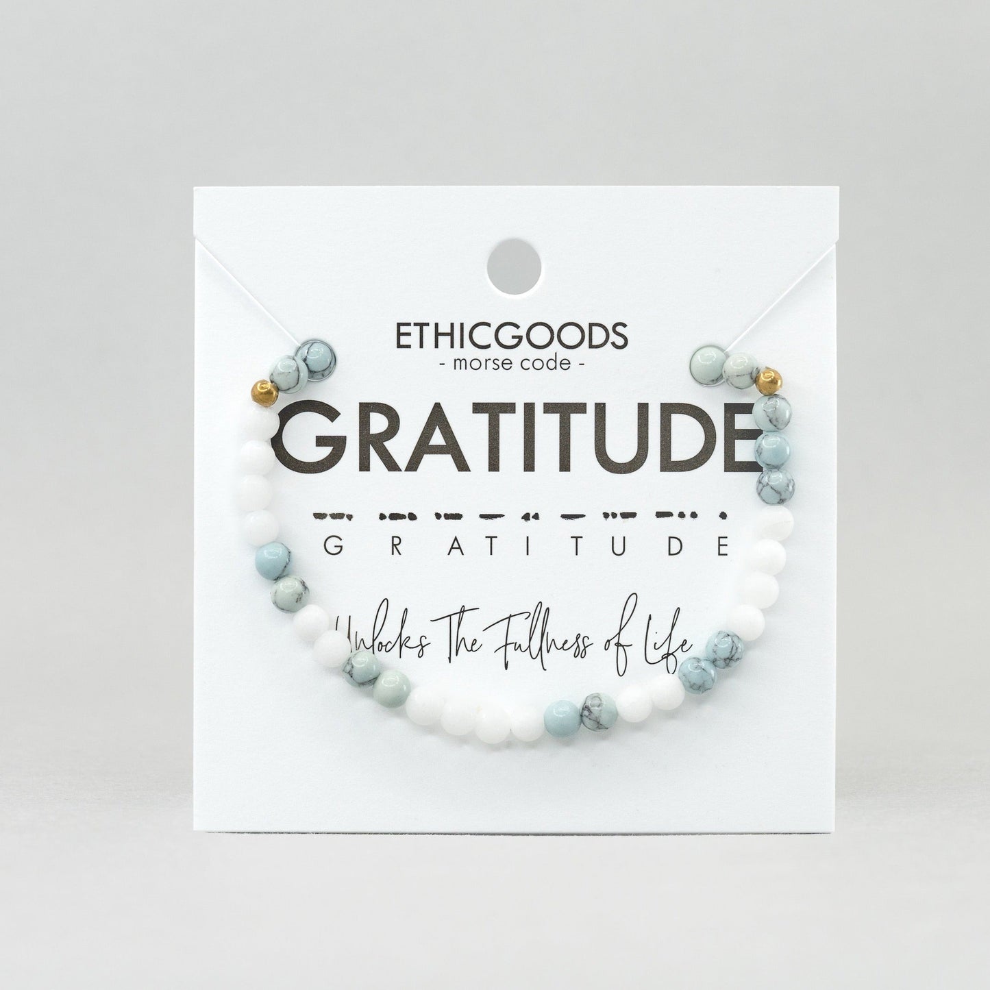 GRATITUDE Morse Code Bracelet