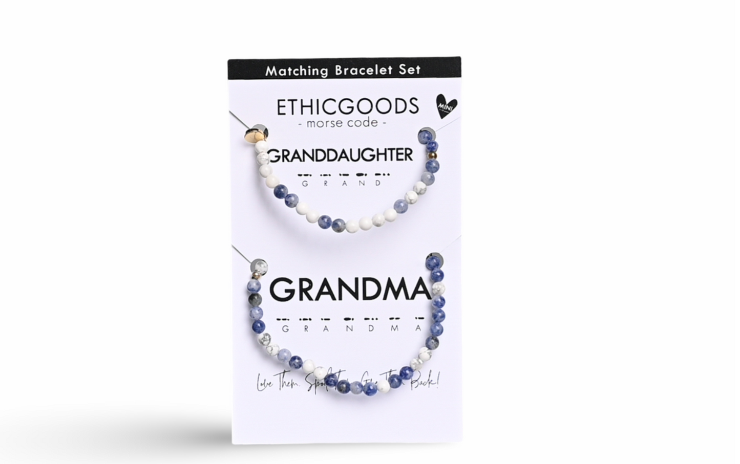 GRANDMA & MINI GRANDDAUGHTER Morse Code Matching Set
