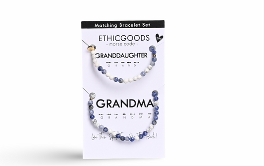 GRANDMA & MINI GRANDDAUGHTER Morse Code Matching Set