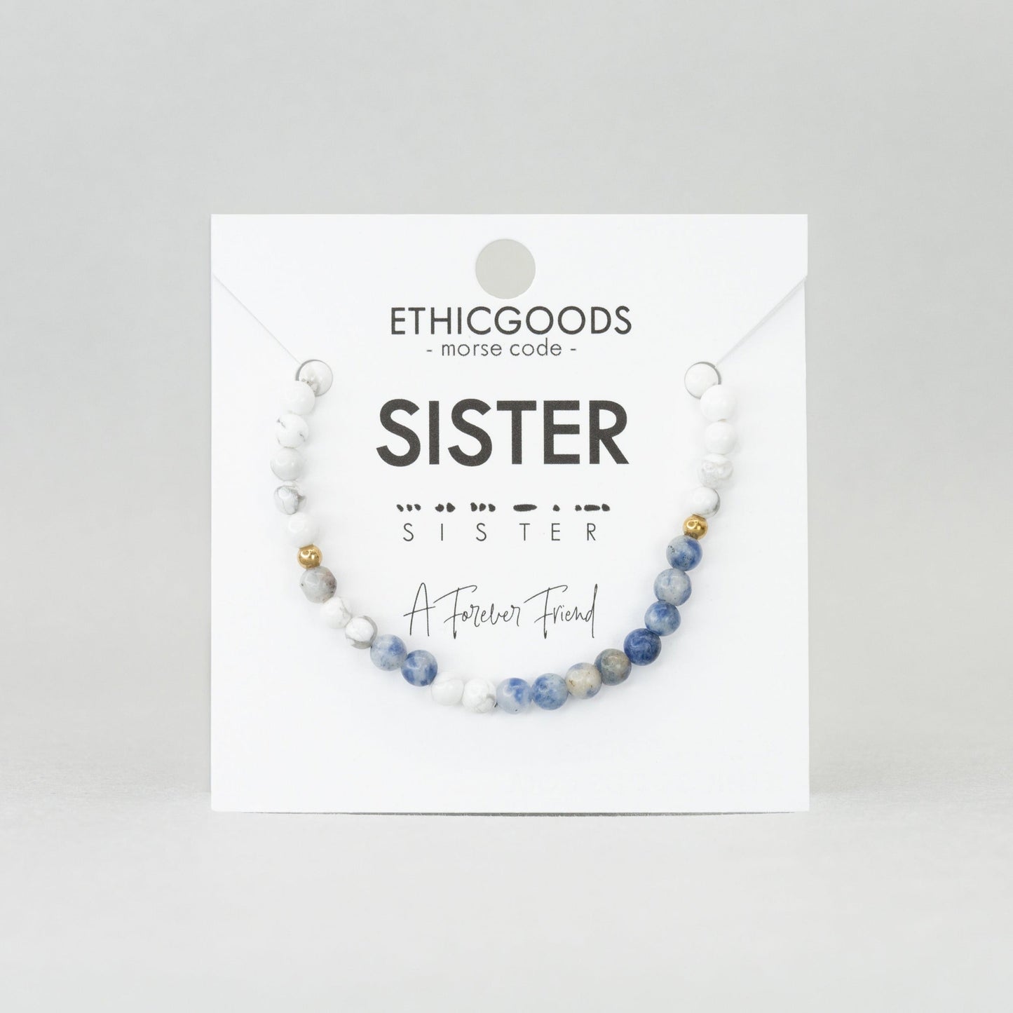 "SISTER" Morse Code Bracelet