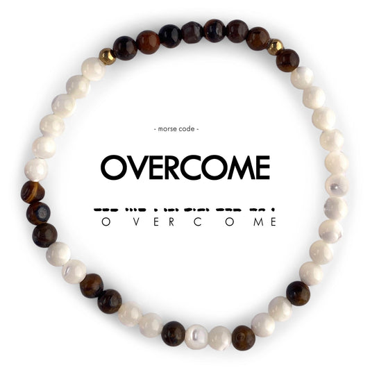 OVERCOME Morse Code Bracelet