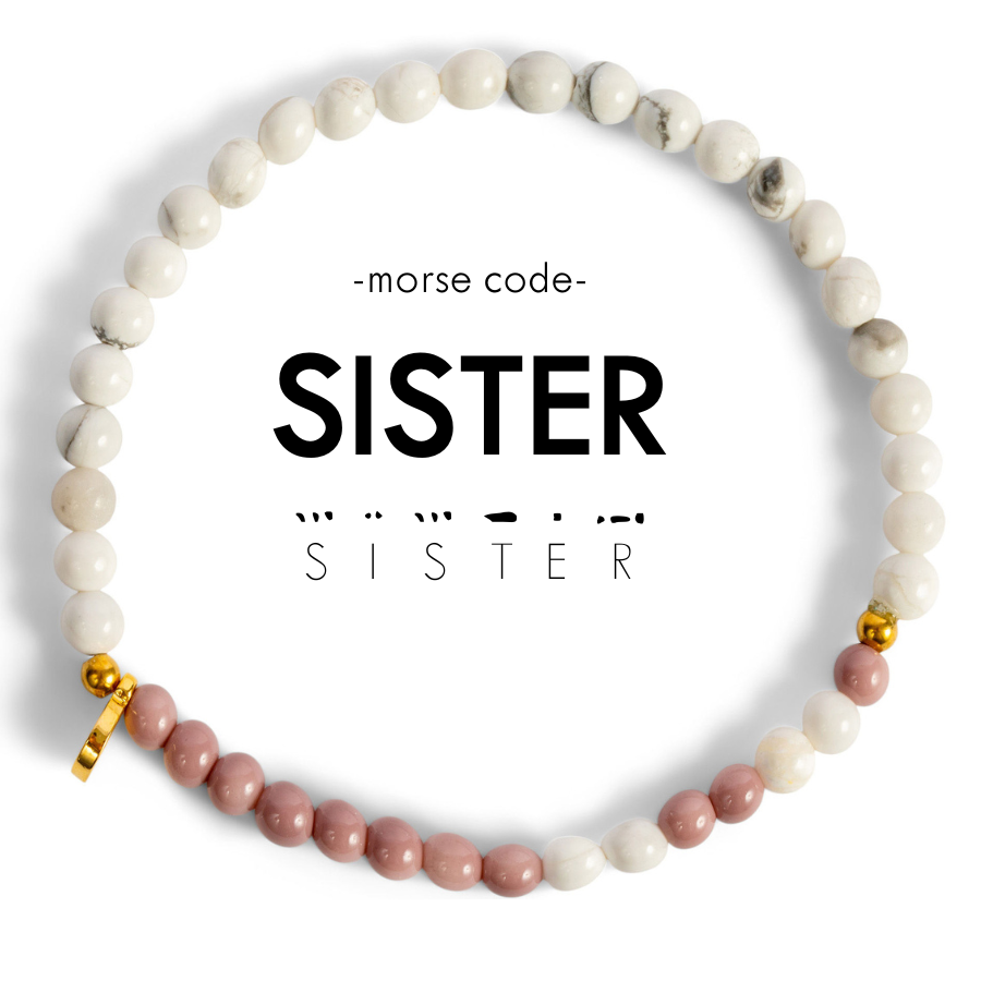 "SISTER" Morse Code Bracelet