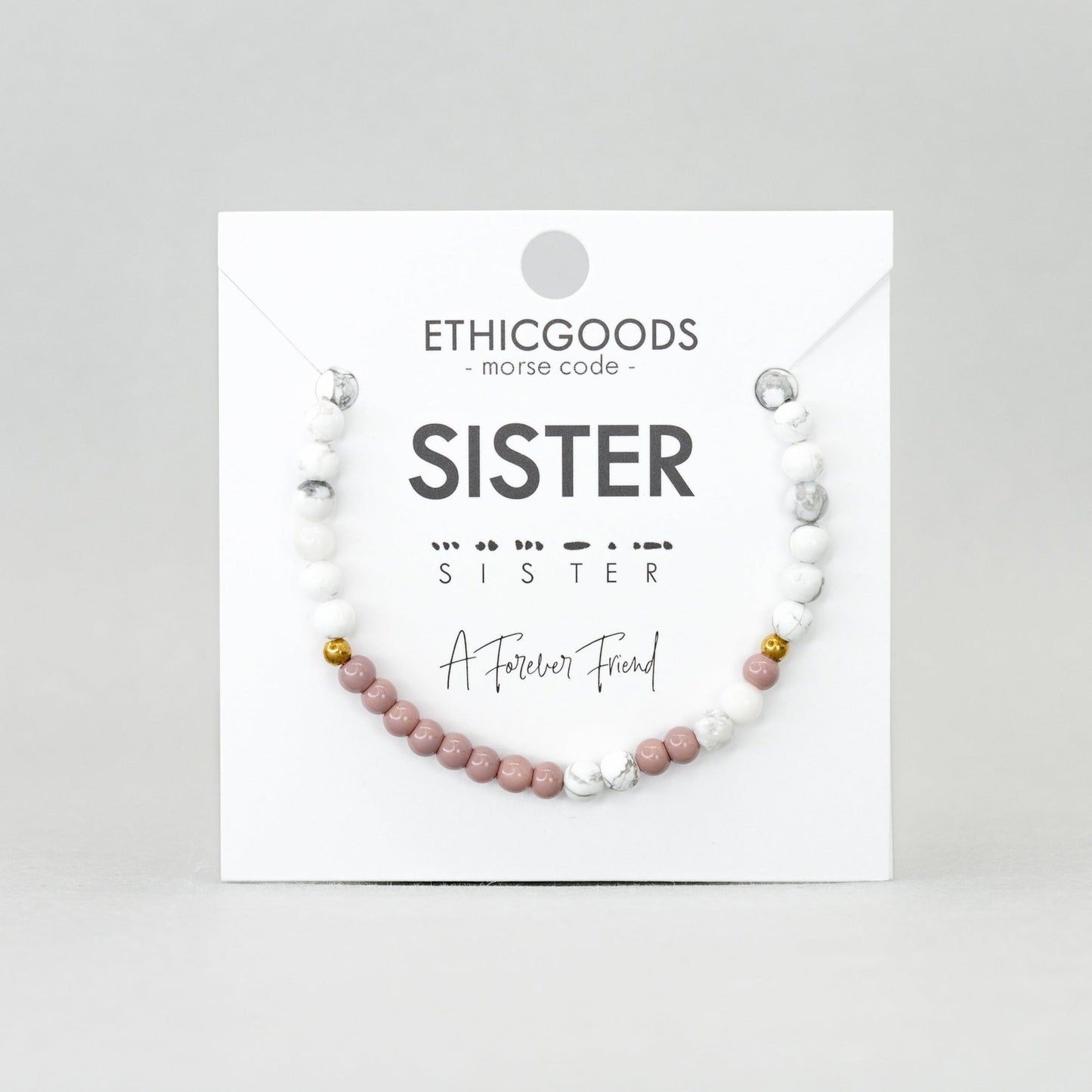 "SISTER" Morse Code Bracelet