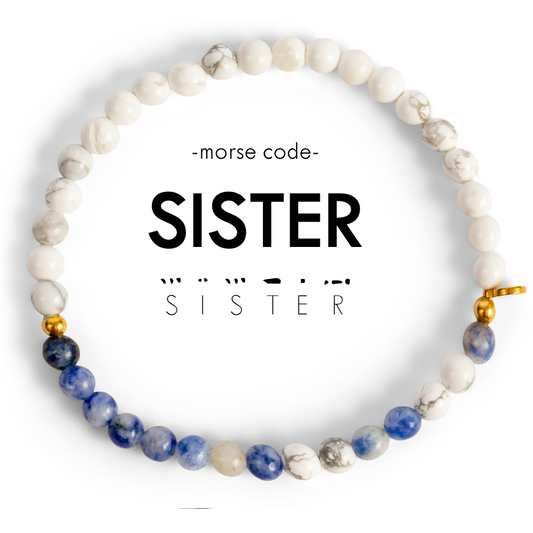 "SISTER" Morse Code Bracelet