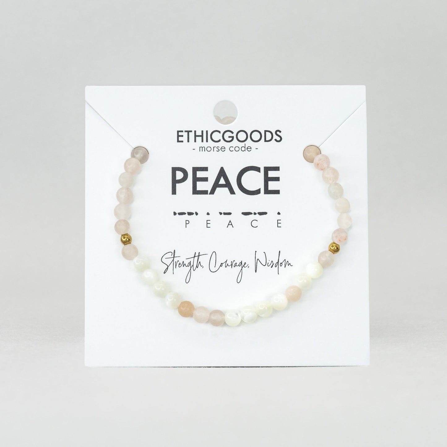 PEACE Morse Code Bracelet