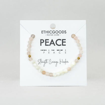 PEACE Morse Code Bracelet