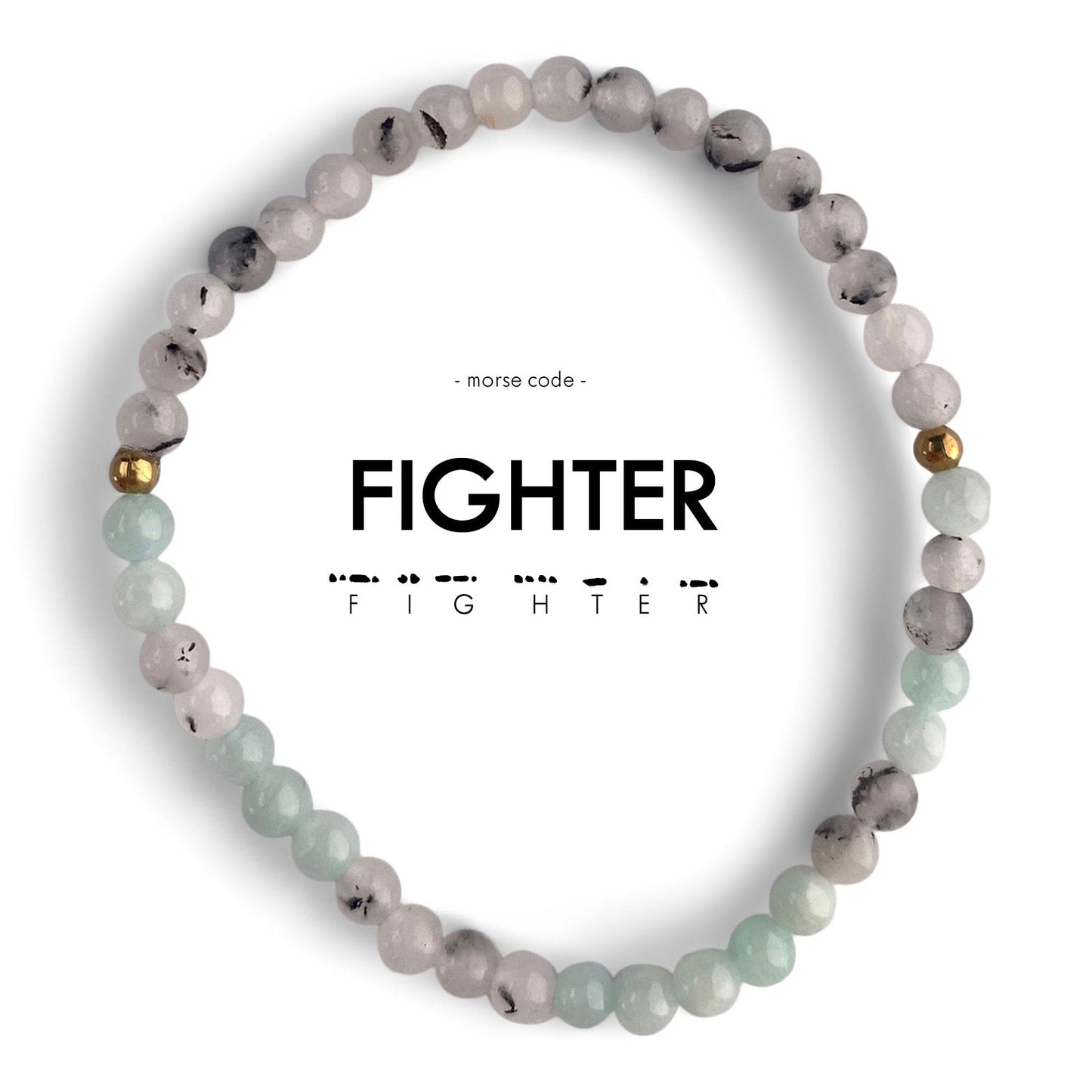FIGHTER Morse Code Bracelet