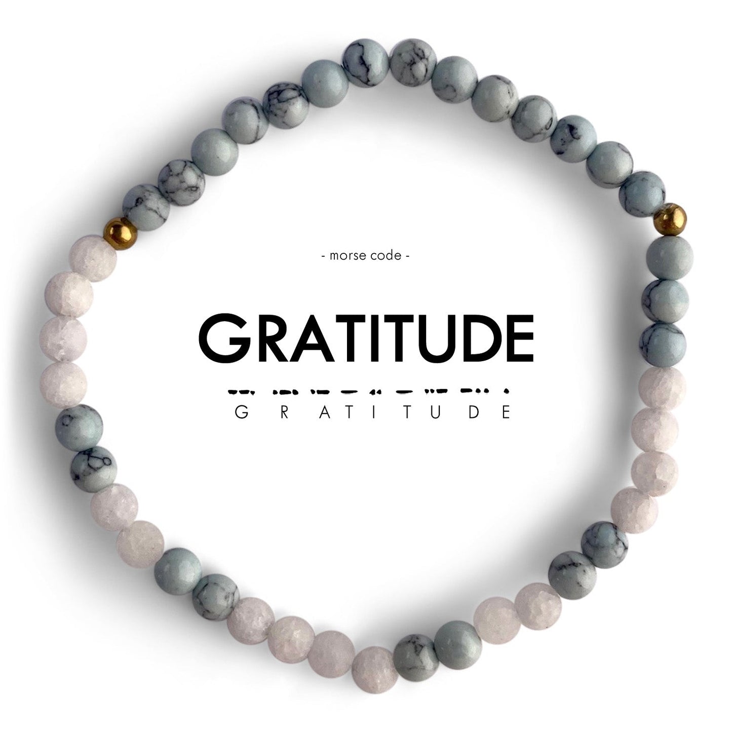 GRATITUDE Morse Code Bracelet