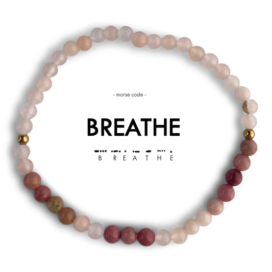 BREATHE Morse Code Bracelet