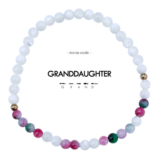 GRANDDAUGHTER Morse Code Bracelet