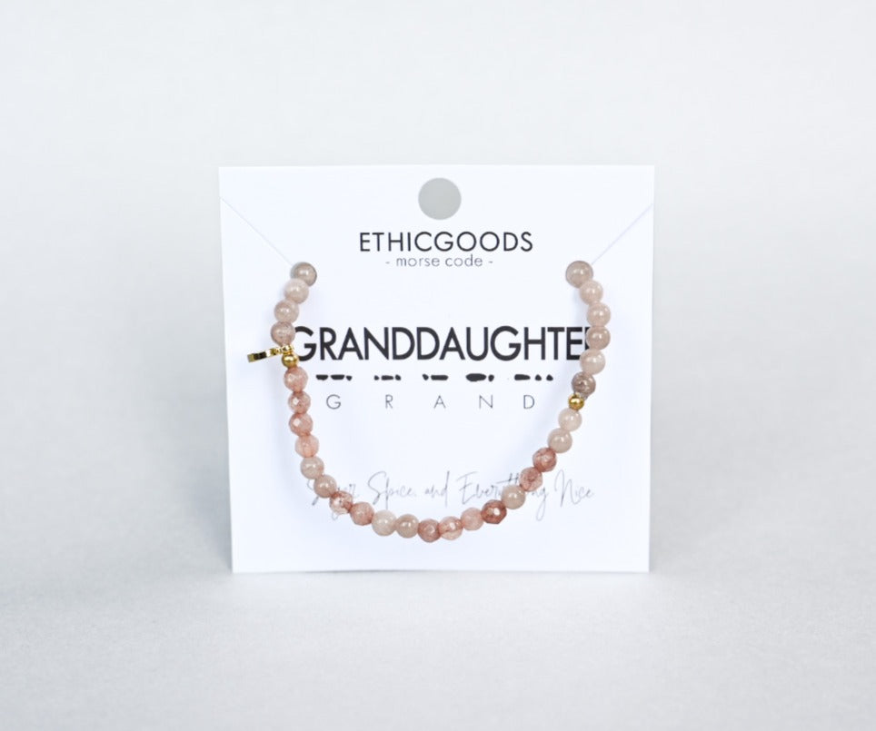 GRANDDAUGHTER Morse Code Bracelet