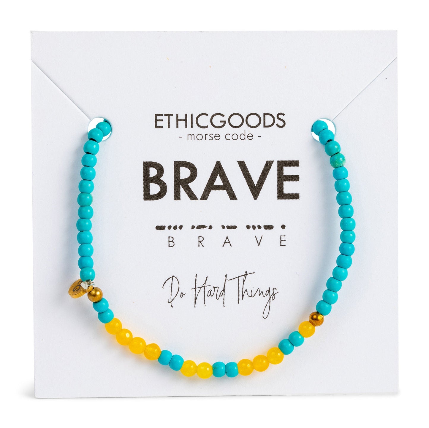 3mm BRAVE Morse Code Bracelet