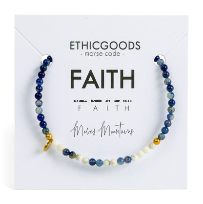3mm FAITH Morse Code Bracelet