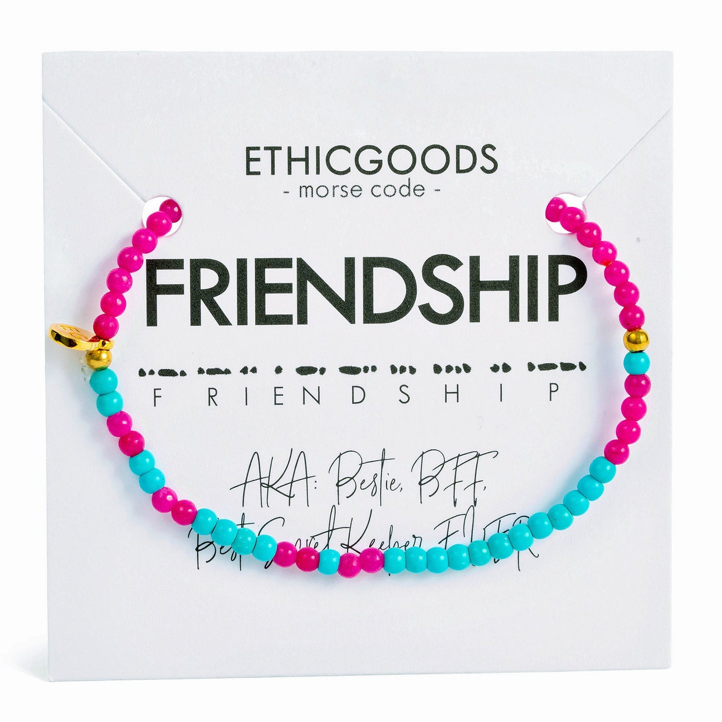 3mm FRIENDSHIP Morse Code Bracelet