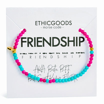 3mm FRIENDSHIP Morse Code Bracelet