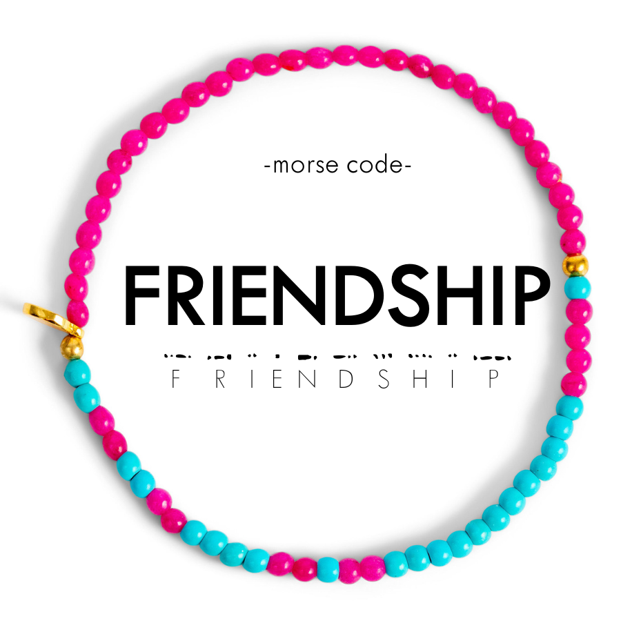 3mm FRIENDSHIP Morse Code Bracelet