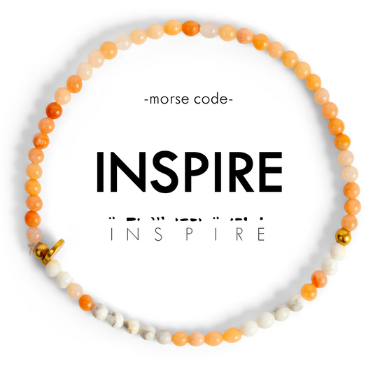 3mm INSPIRE Morse Code Bracelet