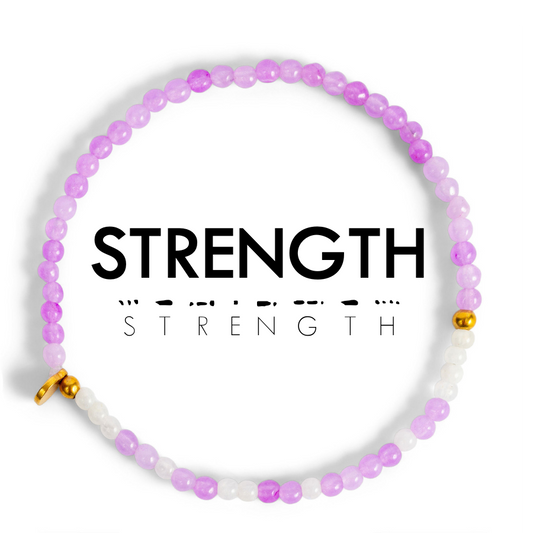 3mm "STRENGTH" Morse Code Bracelet