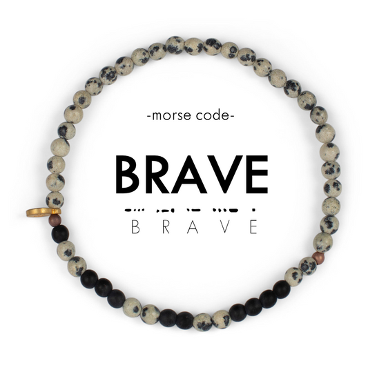 BRAVE Men's Morse Code Bracelet
