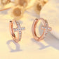 Zircon Mini Cross Earrings