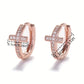 Zircon Mini Cross Earrings